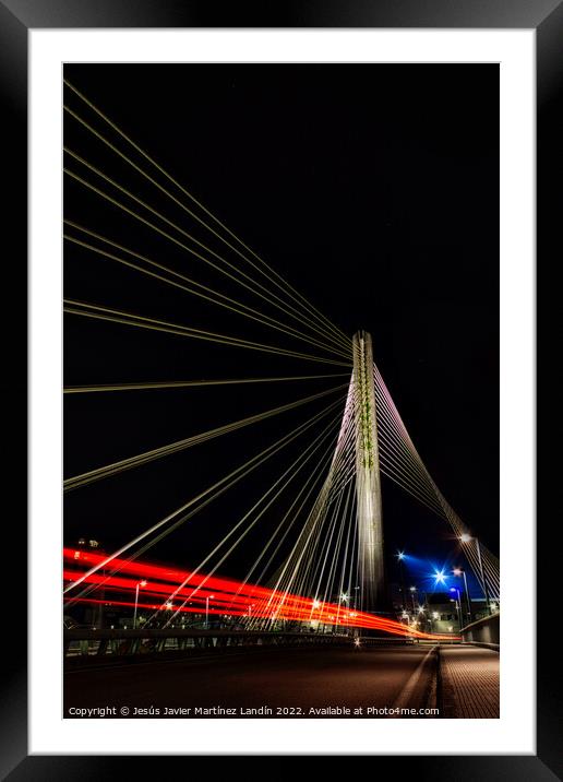 The Striking Geometry of Pontevedra Bridge Framed Mounted Print by Jesus Martínez