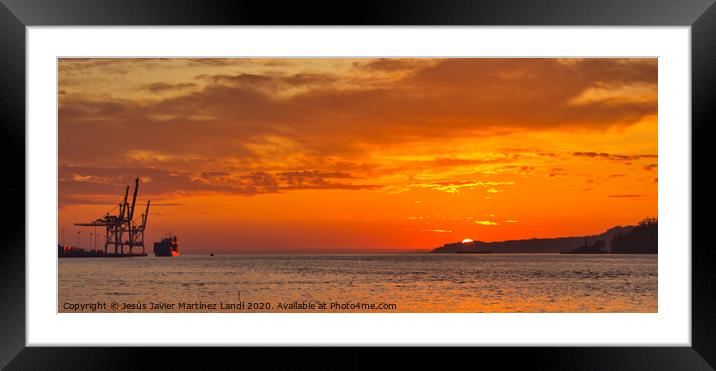 Golden Hour at Ria de Pontevedra Framed Mounted Print by Jesus Martínez