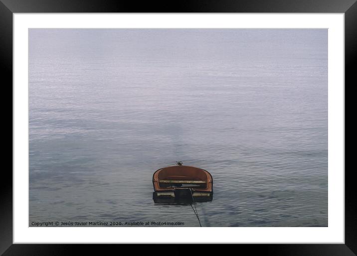 The Lonely Abandoned Vessel Framed Mounted Print by Jesus Martínez