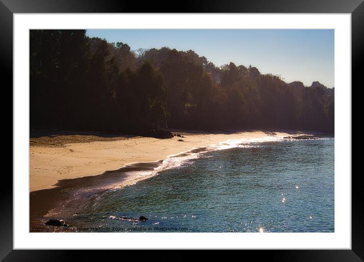 Discover the Natural Paradise of Aguete Beach Framed Mounted Print by Jesus Martínez