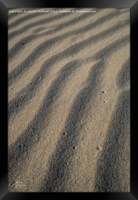 Sand Pattern 1 Framed Print by Lauren McEwan