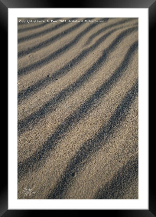 Sand Pattern 2 Framed Mounted Print by Lauren McEwan