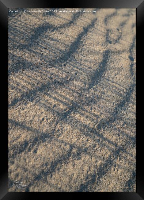 Sand Pattern 5 Framed Print by Lauren McEwan