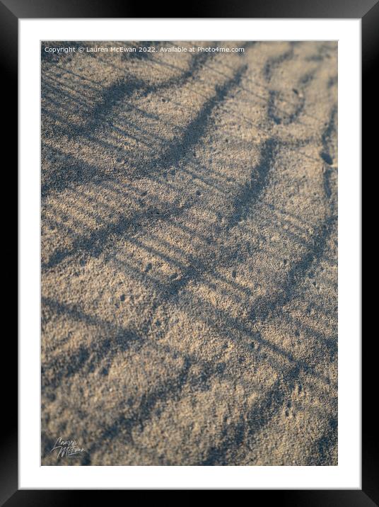 Sand Pattern 5 Framed Mounted Print by Lauren McEwan