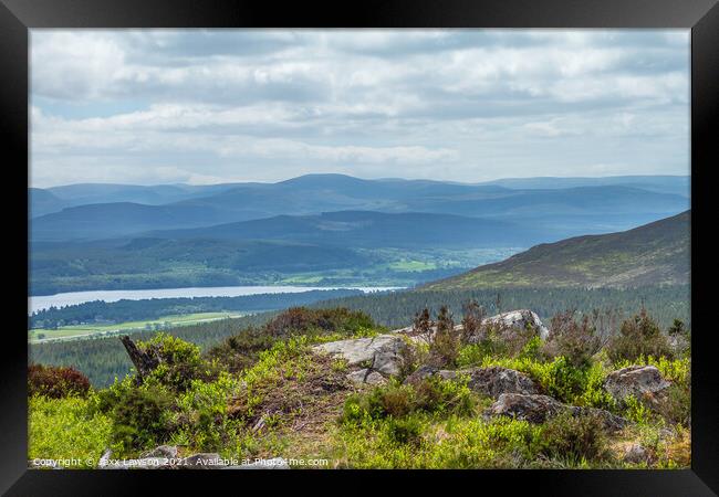 Across Loch Insh to the Cairngorms Framed Print by Jaxx Lawson