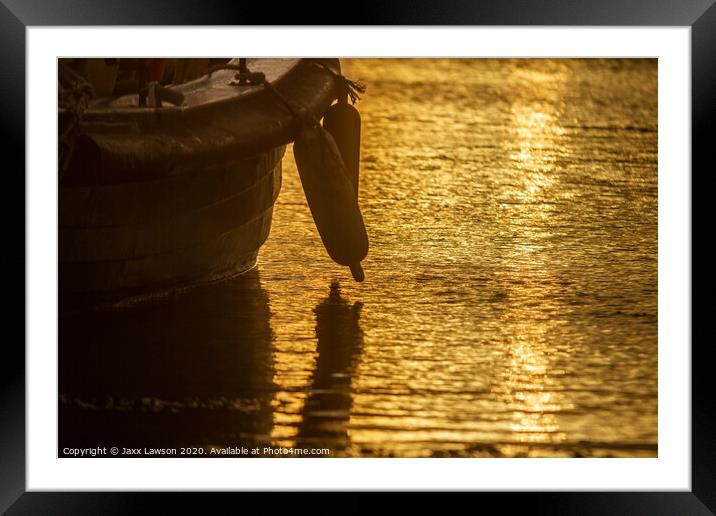 Sunset on the water at Paddy's Hole Framed Mounted Print by Jaxx Lawson