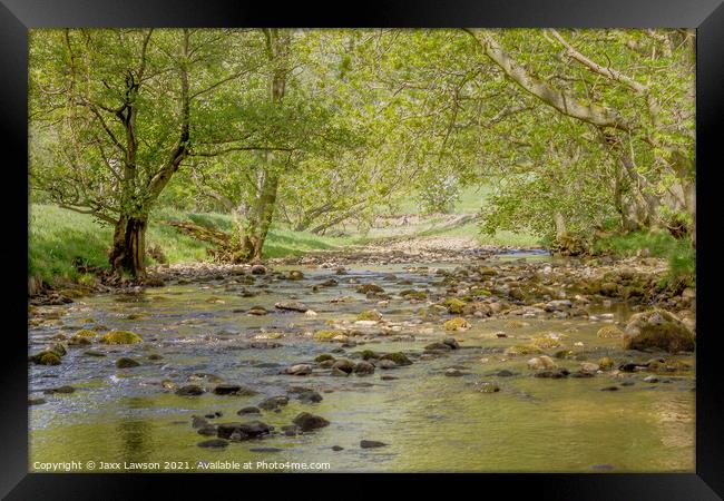 River Cover in Coverdale, Yorkshire Framed Print by Jaxx Lawson