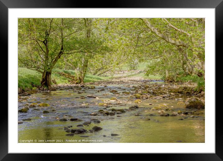 River Cover in Coverdale, Yorkshire Framed Mounted Print by Jaxx Lawson