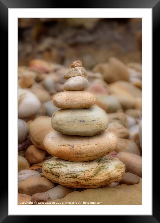 Stacked Stones Framed Mounted Print by Jaxx Lawson