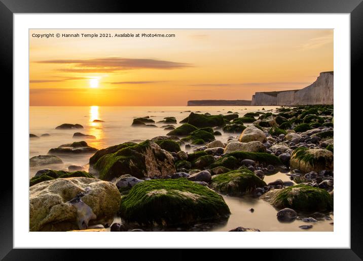 Sunset on the Sussex Coast  Framed Mounted Print by Hannah Temple
