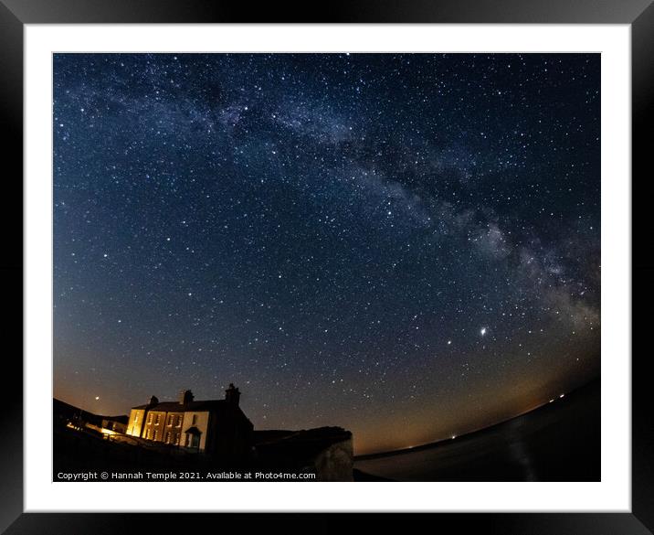 Milky Way on the Sussex coast  Framed Mounted Print by Hannah Temple