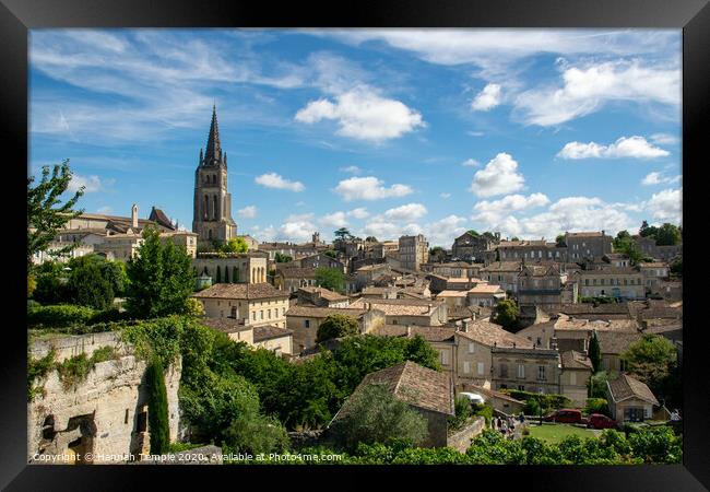 Saint Emilion Rooftops Framed Print by Hannah Temple