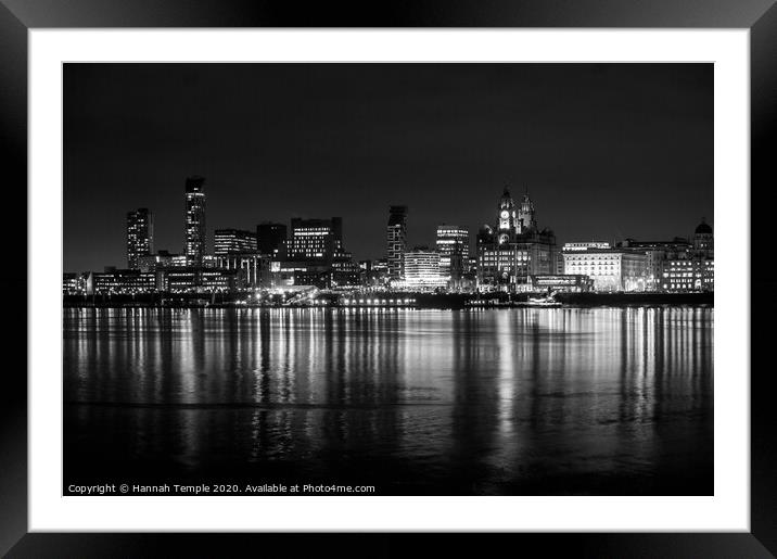 Liverpool Skyline Framed Mounted Print by Hannah Temple