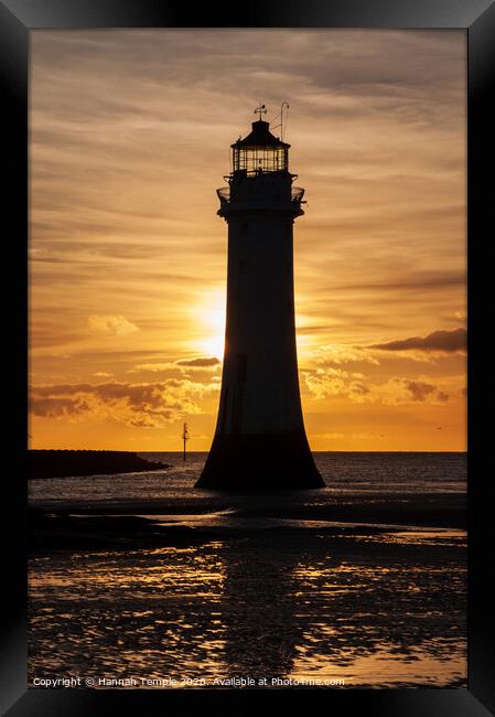 New Brighton Silhouette Framed Print by Hannah Temple