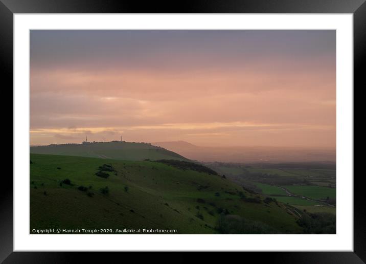 A Winter Sunset Framed Mounted Print by Hannah Temple