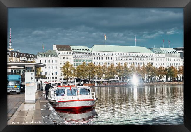 Hamburg Binnenalster lake in the central city, Germany Framed Print by Frank Bach