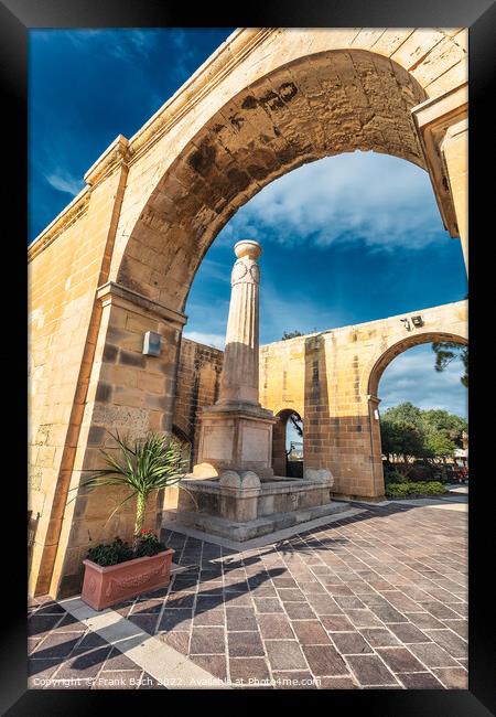 Upper Barakka Gardens in Valletta on Malta Framed Print by Frank Bach