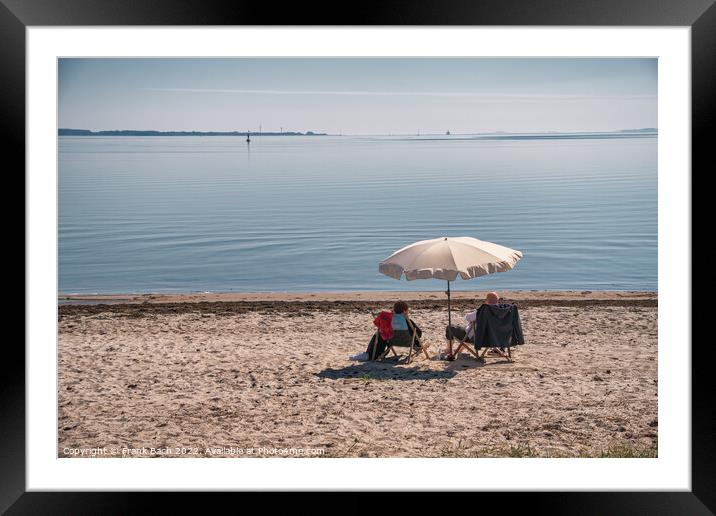 Relaxing in Flensburg fjord between Denmark and Germany Framed Mounted Print by Frank Bach