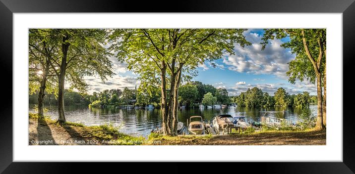 Ry Silkeborg camping  grounds Skyttehuset in the Danish Lake Dis Framed Mounted Print by Frank Bach
