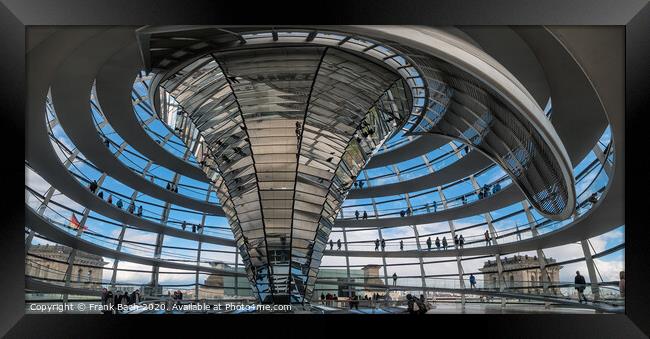 Dome on the German Parliament Reicshtag in Berlin Framed Print by Frank Bach