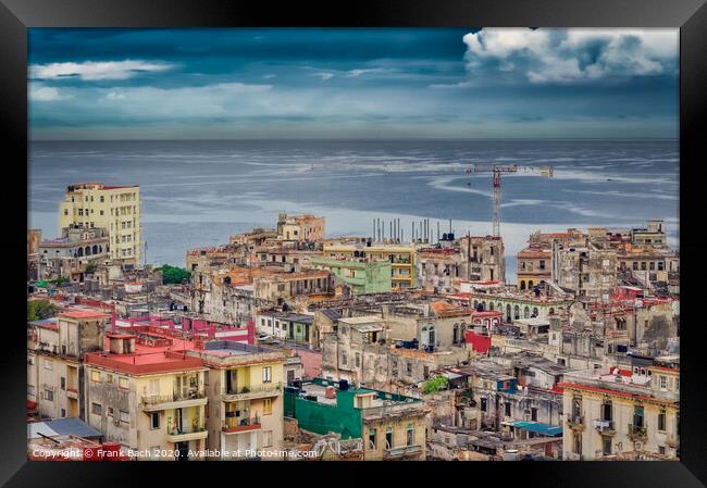Havana panorama of the city, Cuba Framed Print by Frank Bach