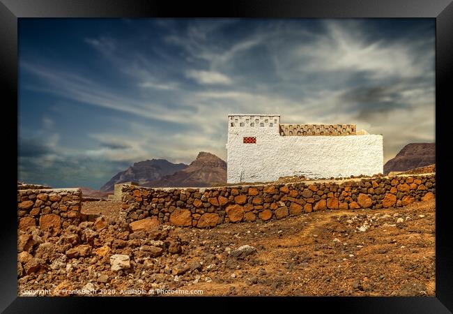 Fishermans hut on isla Sao Vicennte on Caper Verde Islands Framed Print by Frank Bach