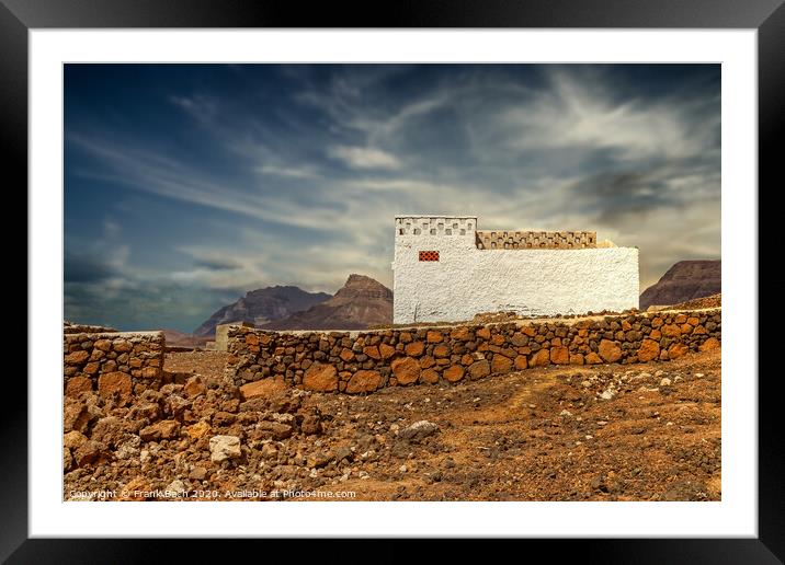 Fishermans hut on isla Sao Vicennte on Caper Verde Islands Framed Mounted Print by Frank Bach