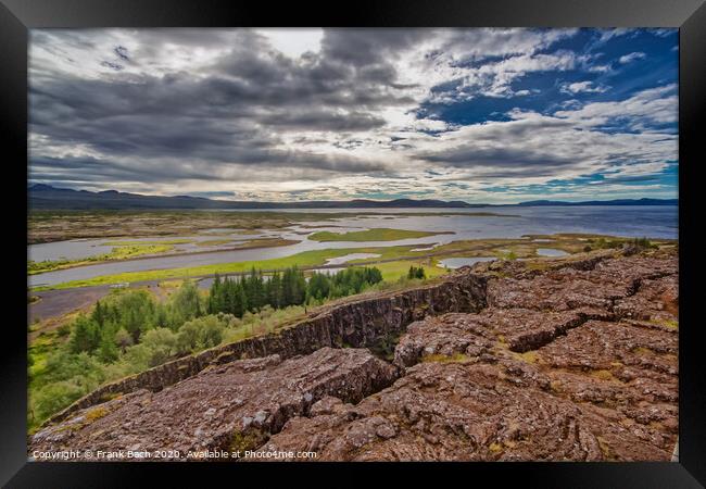 Thingvellir Golden circle National Monument in Iceland Framed Print by Frank Bach