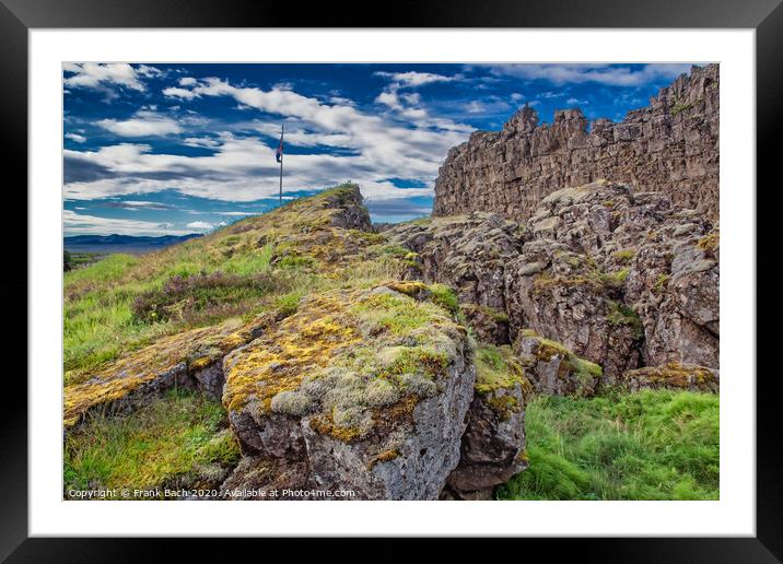 Thingvellir Golden circle National Monument in Iceland Framed Mounted Print by Frank Bach