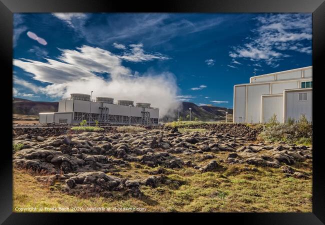 Geothermical powerplant in Iceland Framed Print by Frank Bach