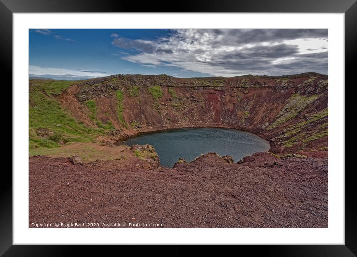 Dead volcano crater in Iceland Framed Mounted Print by Frank Bach