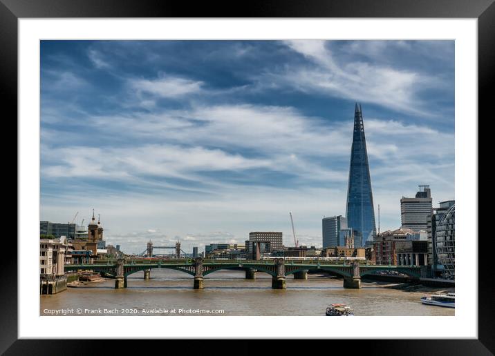 Thames with the Shard, London Framed Mounted Print by Frank Bach