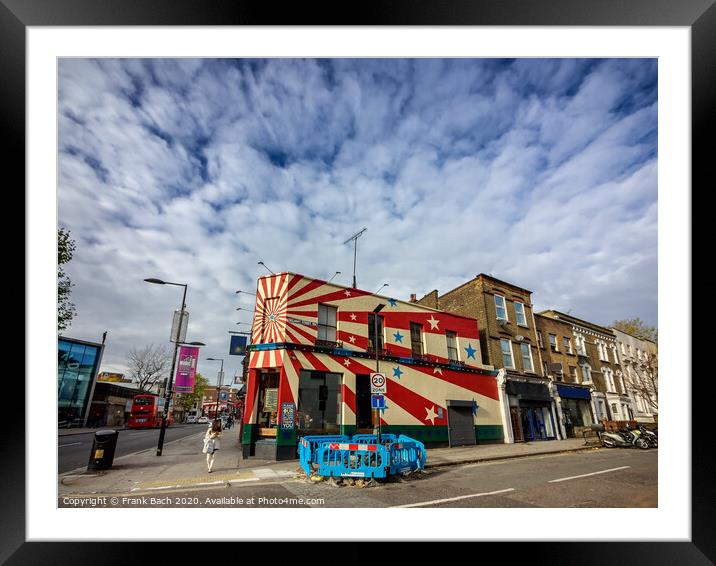 Colourful building in Camden Town, London Framed Mounted Print by Frank Bach