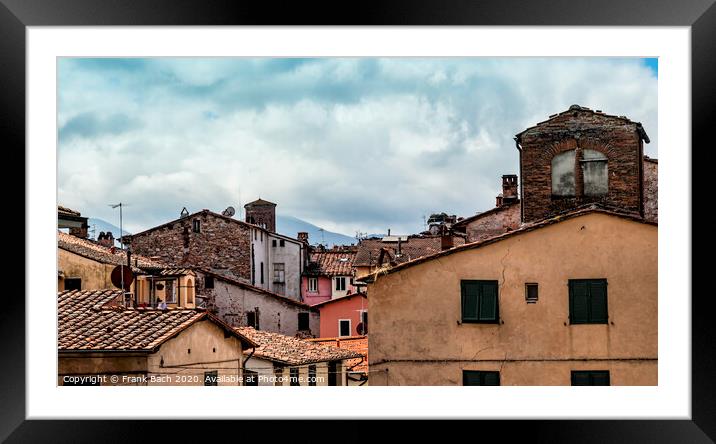 Lucca, Tuscany, Italy. Streets Framed Mounted Print by Frank Bach