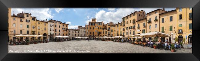 Amphitheater square in Lucca in Tuscany, Italy Framed Print by Frank Bach