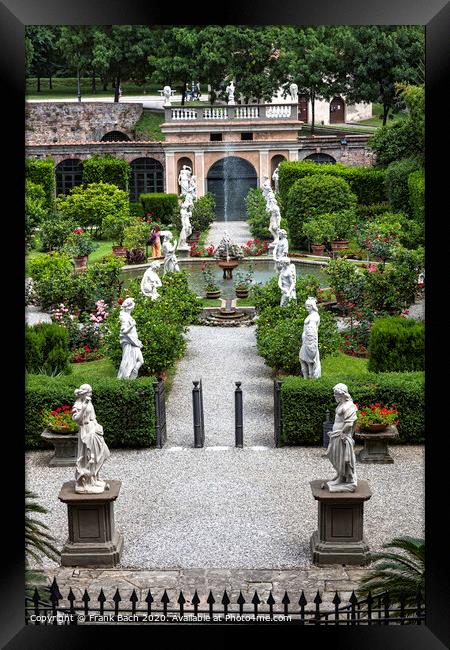 Palazzo Pfanner gardens in Lucca Framed Print by Frank Bach