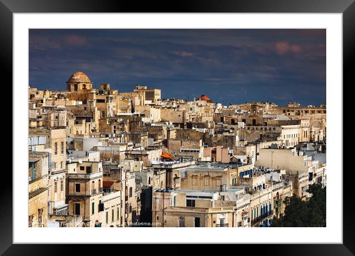 Panorama of Valletta, Malta Framed Mounted Print by Frank Bach