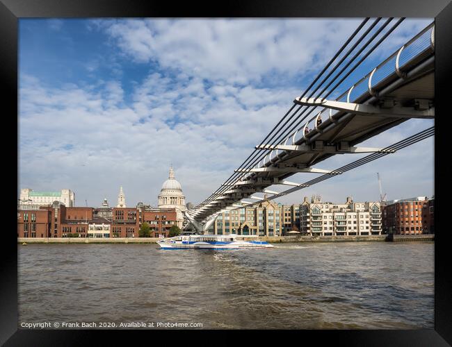 Millennium Bridge, London Framed Print by Frank Bach