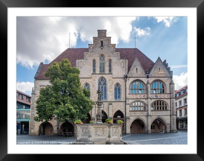 City hall in Hildesheim, Germany Framed Mounted Print by Frank Bach