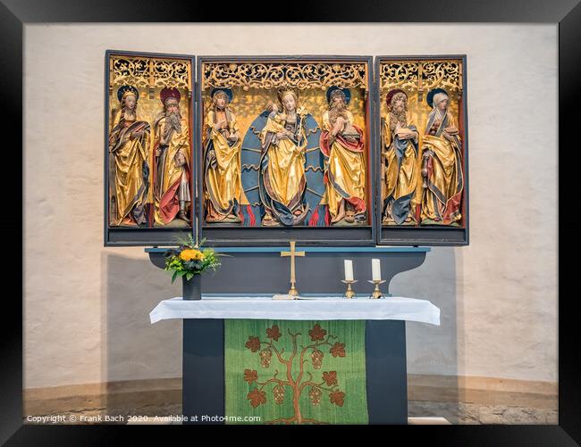 St. Michaelis church altar in Hildesheim, Germany Framed Print by Frank Bach