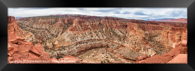 Capitol Reef Gooseneks river bending, Utah Framed Print by Frank Bach