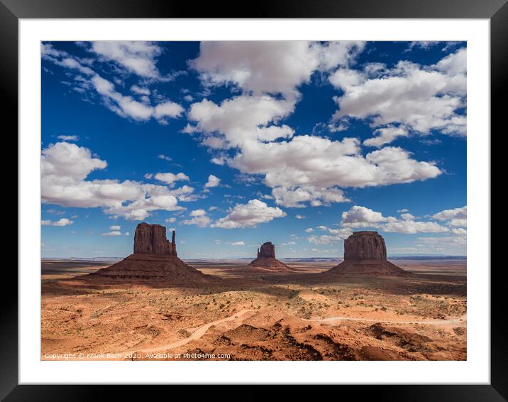 Monument Valley Navajo National Monument in Utah Arizona, Framed Mounted Print by Frank Bach