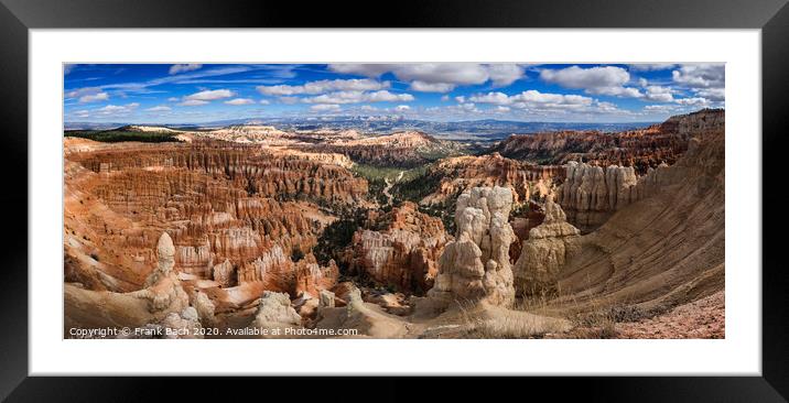 Bryce Canyon hoodoos Inspiration Point, Utah Framed Mounted Print by Frank Bach