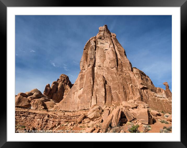Cathedral Rock in Capitol Reef national monument, Utah Framed Mounted Print by Frank Bach