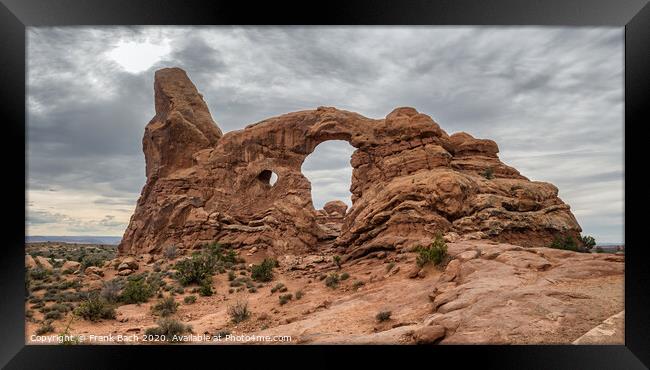 Turret Arch in Arches National Monument, Utah Framed Print by Frank Bach