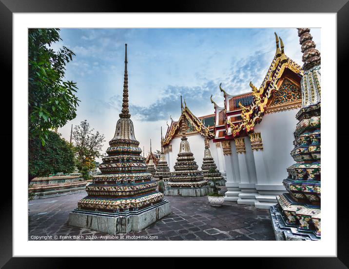 Wat Pho temple, Bangkok, Thailand Framed Mounted Print by Frank Bach