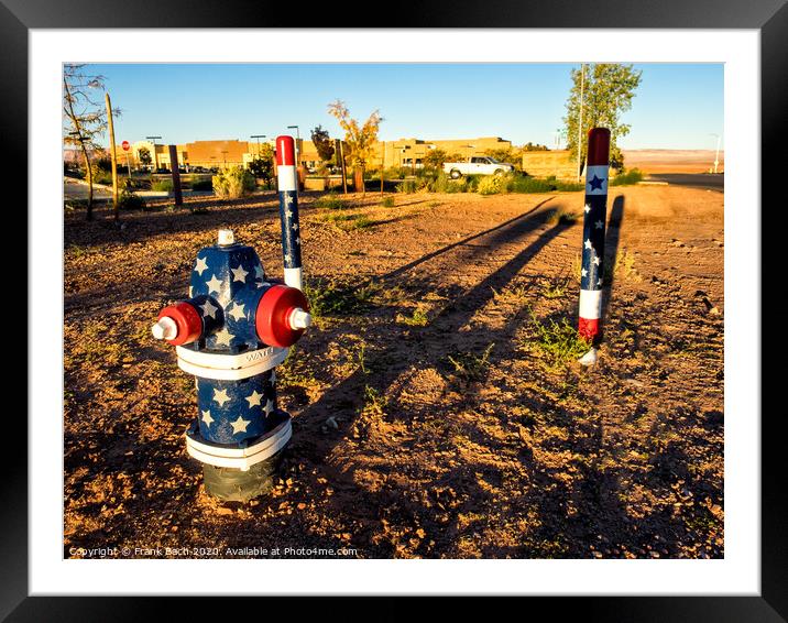 Hydrants on an early morning in Page, Arizona Framed Mounted Print by Frank Bach