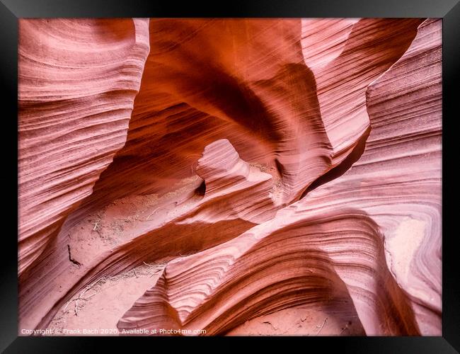 Close up from Rattlesnake Canyon near Page, Arizona Framed Print by Frank Bach