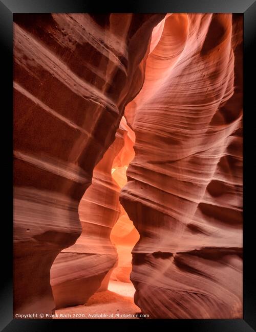 Close up from Antelope Canyon near Page, Arizona Framed Print by Frank Bach