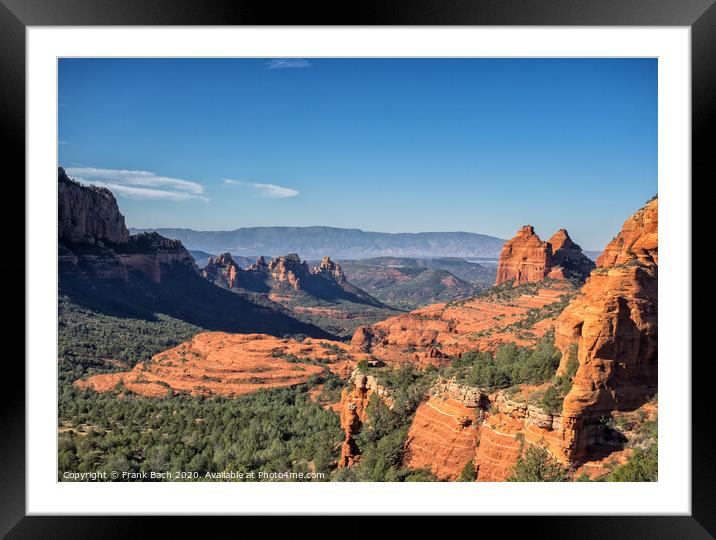 Rock formations in Sedona, Arizona Framed Mounted Print by Frank Bach